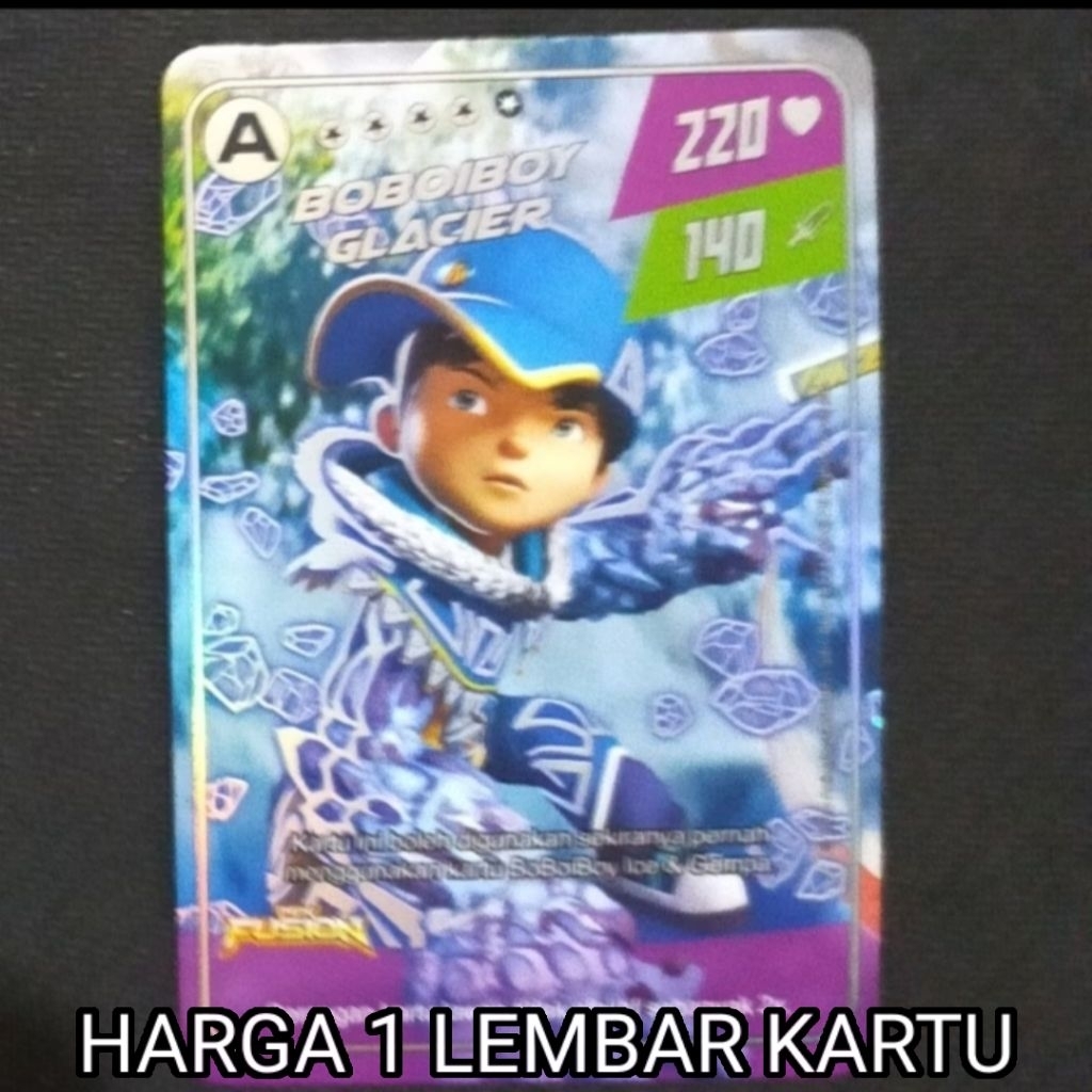 Boboiboy Monsta Galaxy Card Boboiboy Glacier Ungu Dari Pek Fusion (Silver)