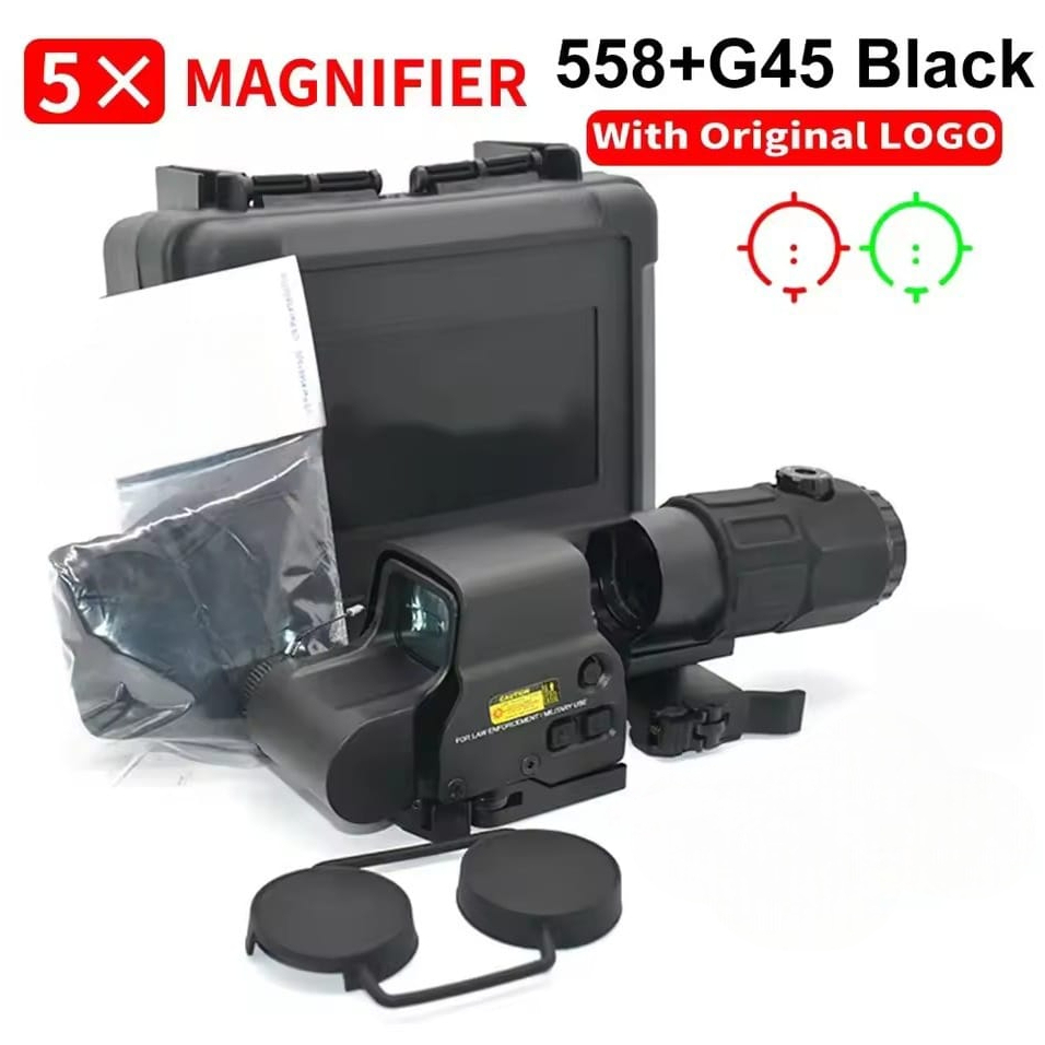 Tactical Laser Holographic Sight 558 5x Magnifier G45 Hitam 112113 EOTECH
