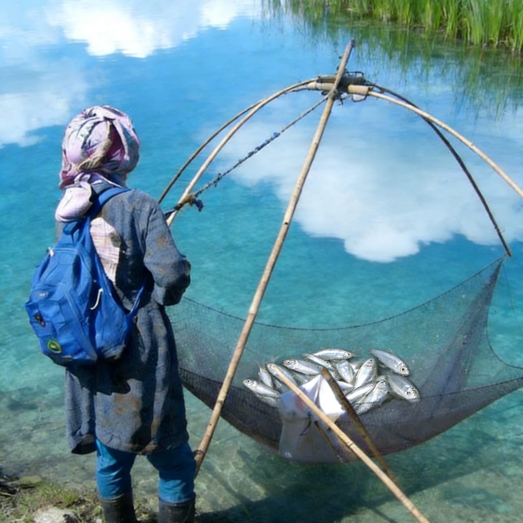 jaring anco tangkul 3m x 3m senar 028 lubang 3/4 hancau