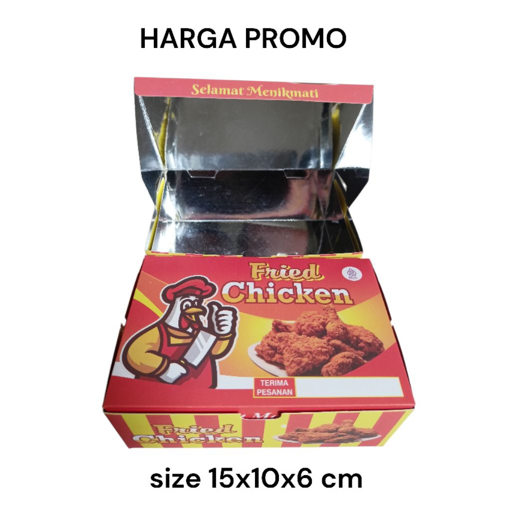 box fried chicken / bungkus fried chicken / kemasan fried chicken / wadah fried chicken