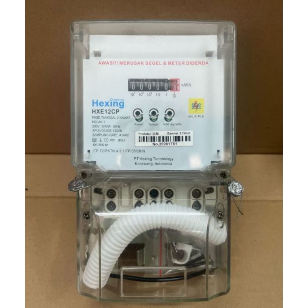 Kwh meter merk hexing 5(40) A 1pase