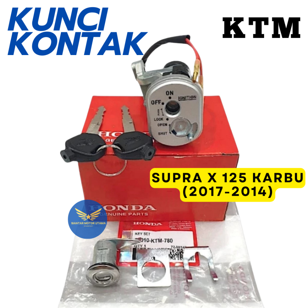 35010-KTM-850 KUNCI KONTAK KEY SET ORIGINAL HONDA SUPRA X 125 KARBU 2007-2014
