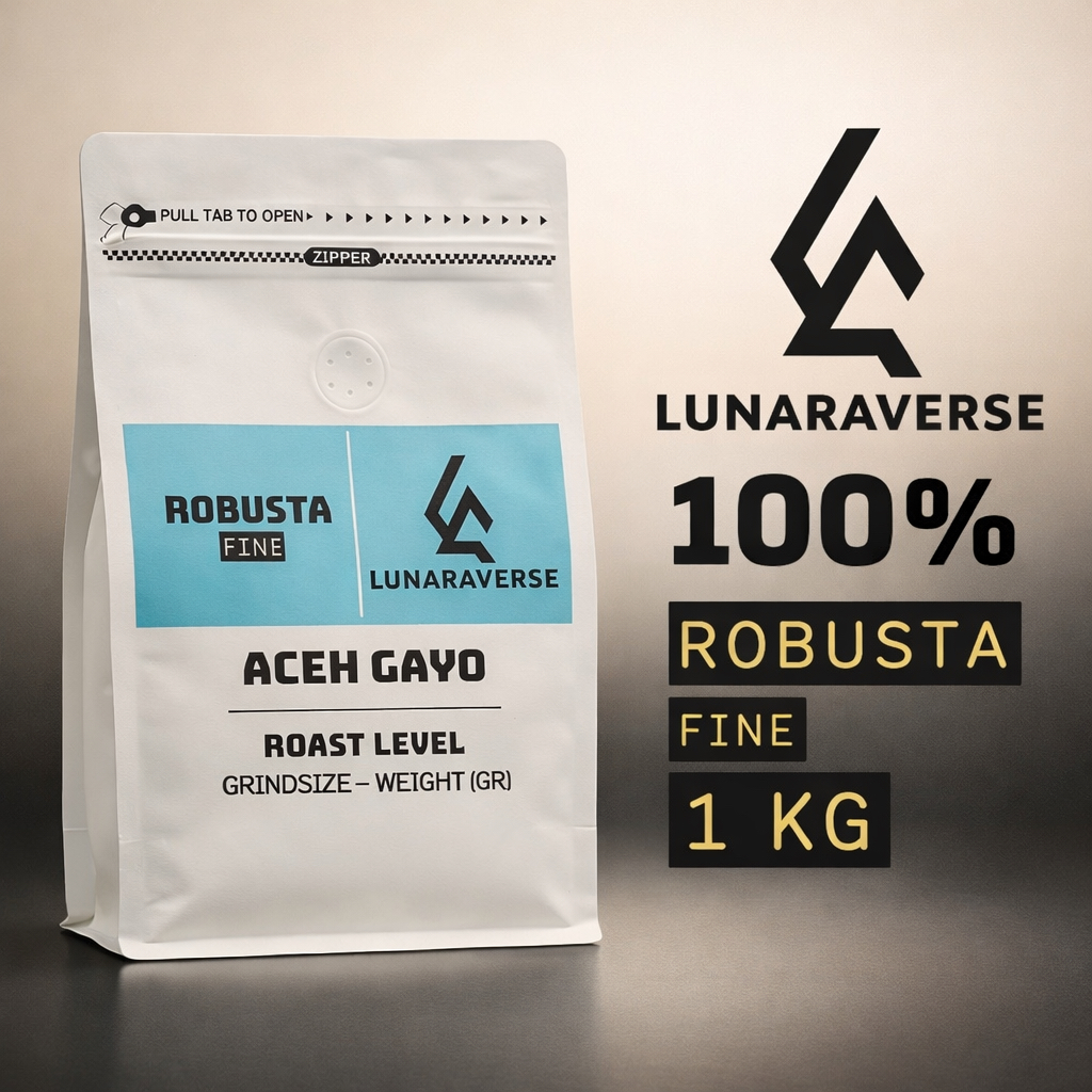 Lunaraverse Biji Kopi / Bubuk Robusta 1kg - Fine Robusta Aceh Gayo Coffee 1 kg