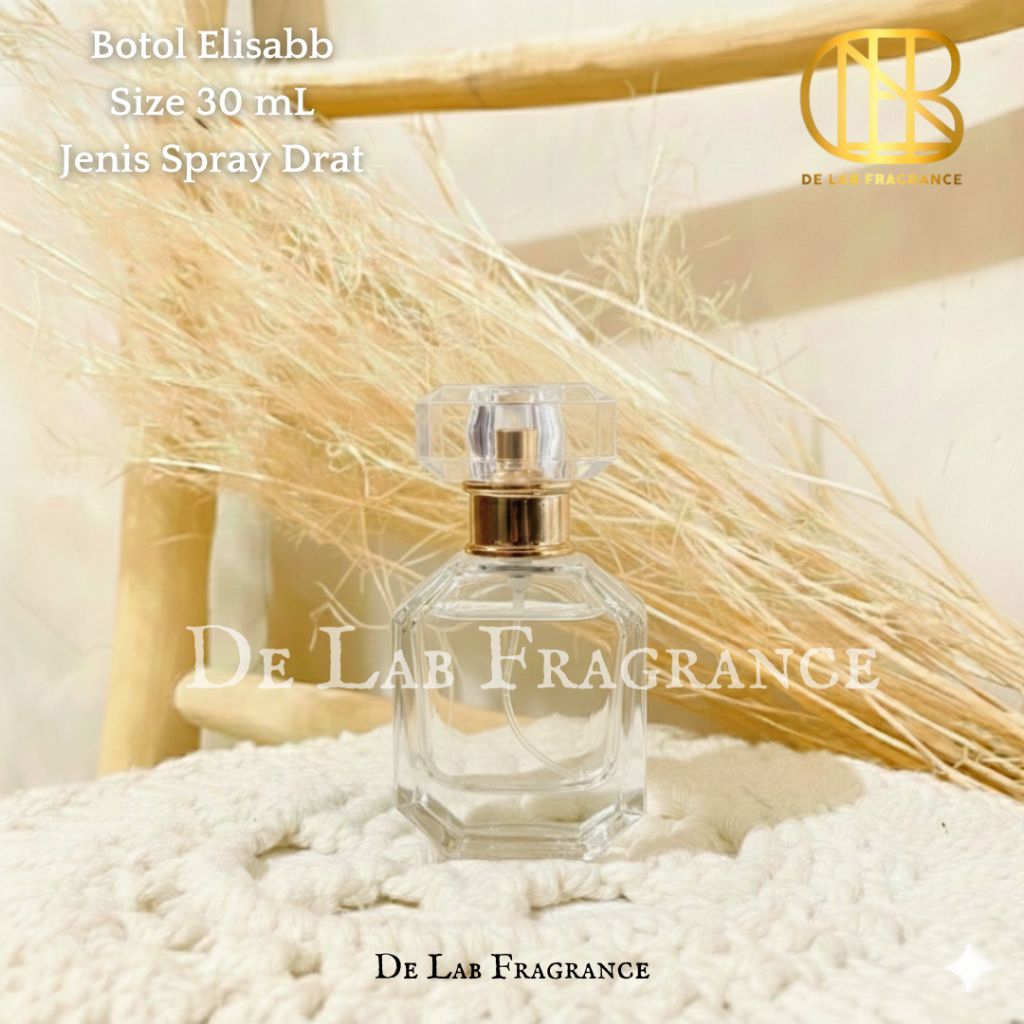 botol parfum elisab 30 ml spray putar botol mewah elegant lucu exclusive tebal kaca isi ulang parfum