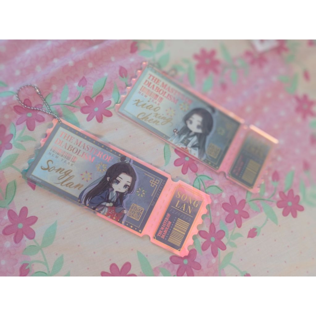 [READY STOCK] MDZS ACRYLIC TICKET SONGXIAO SONG LAN & XIAO XINGCHEN
