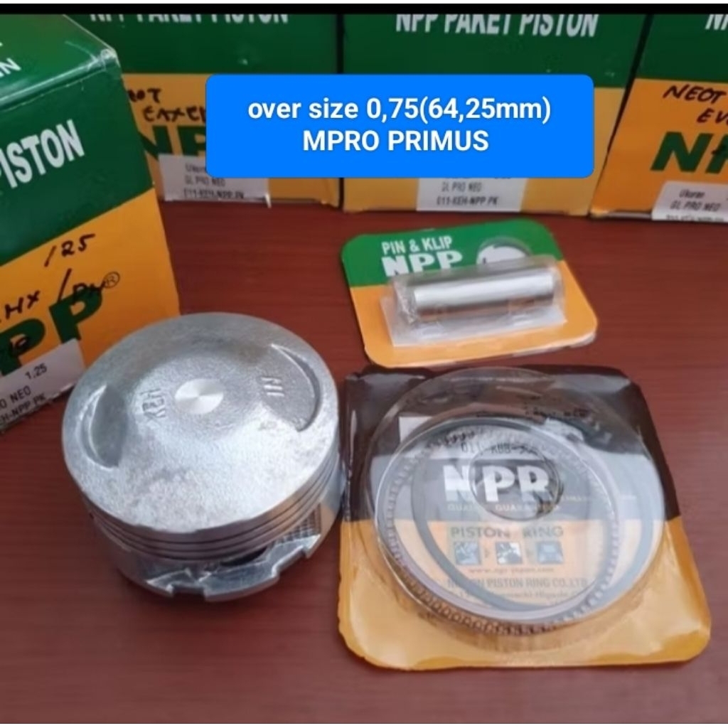 piston kit Megapro Primus oversize 0.75 npp