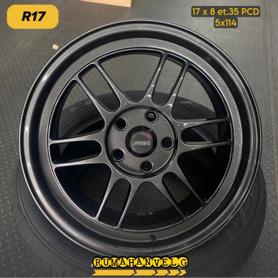 Pelek Mobil Racing Velg Ring17 ENKEI RPF1 ORIGINAL SSW THAILAND R17 lebar8 PCD 5X114,3 Innova Camry 