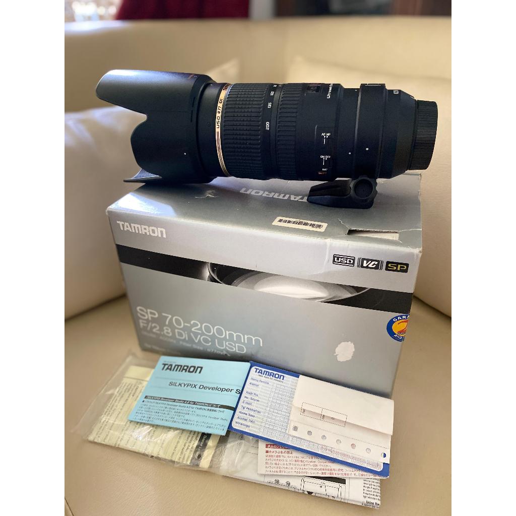 Lensa Tele TAMRON 70-200 mm F2.8 Di VC USD untuk Nikon Second Kondisi Mulus AF MF Normal Mulus Fulls