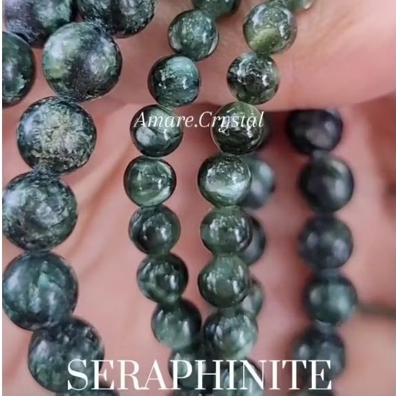 5mm 8mm SERAPHINITE Bracelet Natural Crystal Gelang Batu Alam Kristal