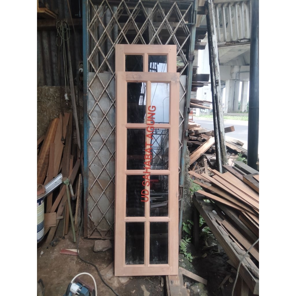 DAUN JENDELA ORNAMEN (TANPA KUSEN) BAHAN KAYU KAMPER DAN MERANTI FULL OVEN BISA CUSTOM UKURAN FEST R