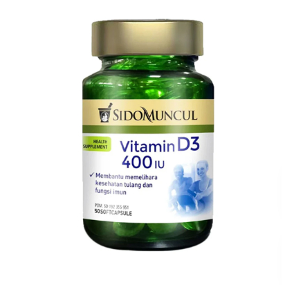 SIDOMUNCUL VITAMIN D3 400IU BTL 50 CAP