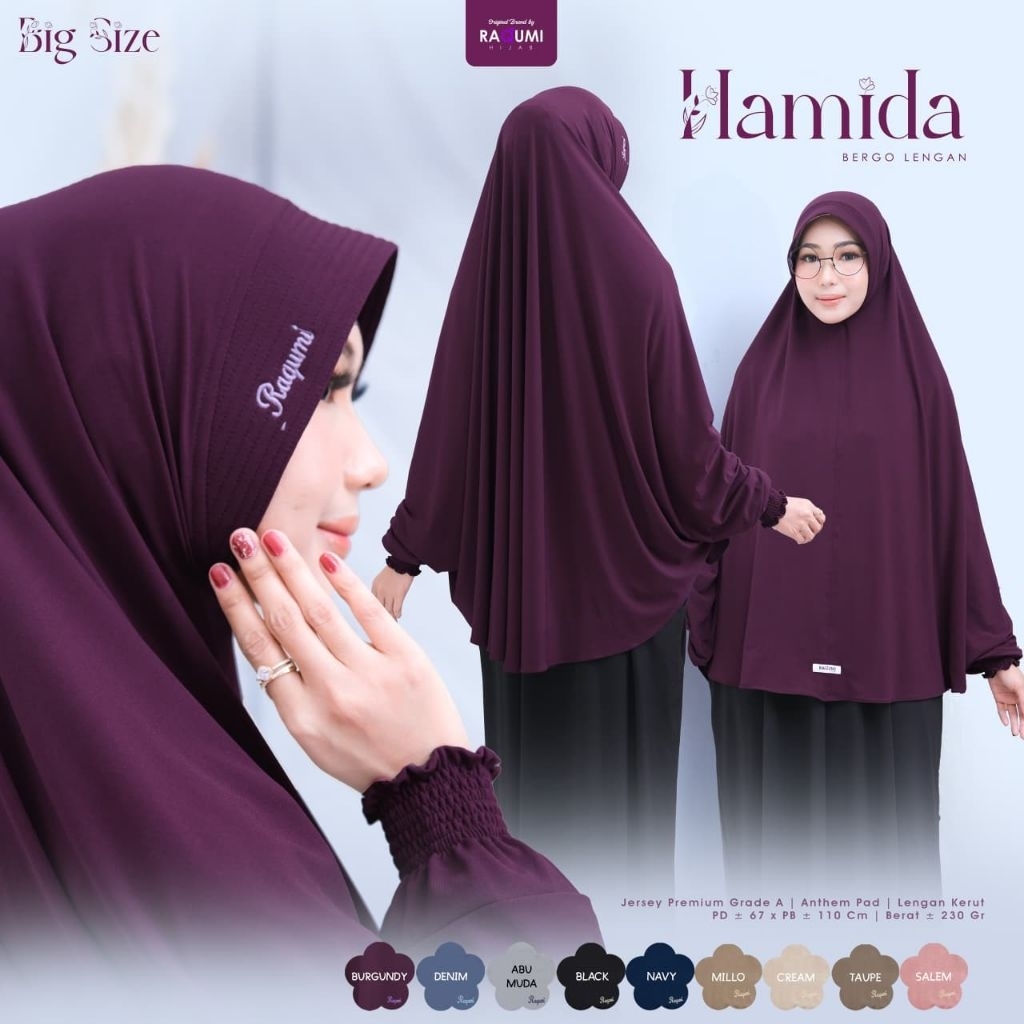 HAMIDA BERGO LENGAN ORI RAQUMI HIJAB