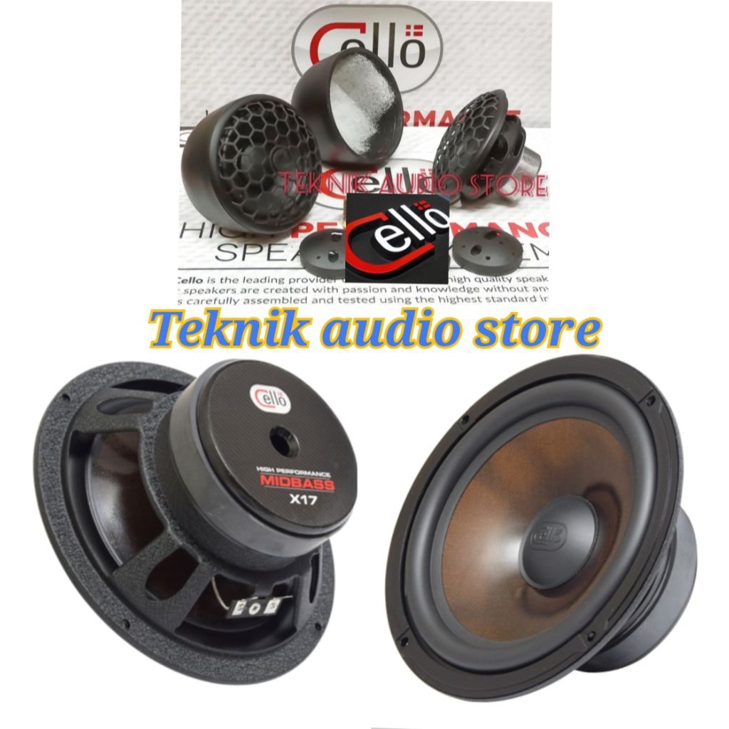 Speaker 2way Cello Midbass X17 Dan Fullrange 2inch Cello Performance Series Tanpa Crossover