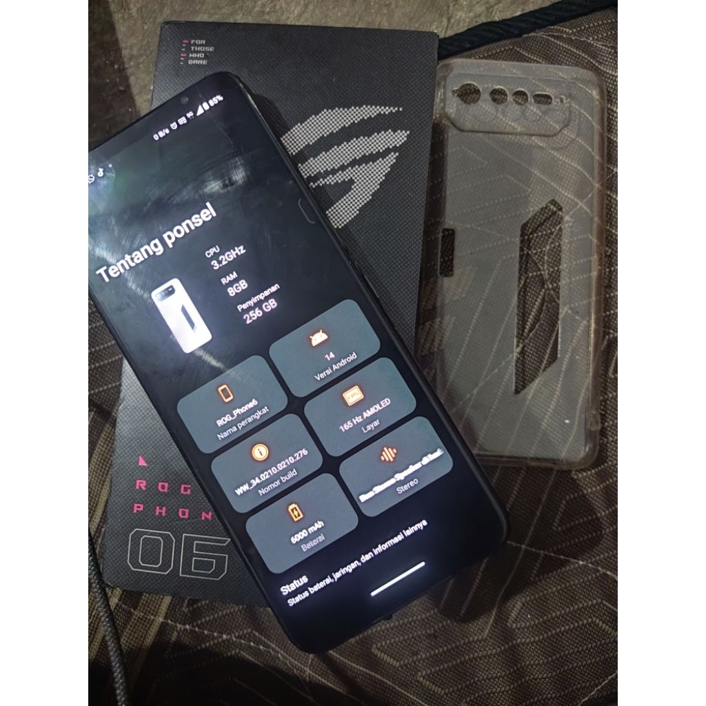 asus rog phone 6 Snapdragon 8+ gen1 8/256 hp+dus minus bug kamera(baca deskripsi)