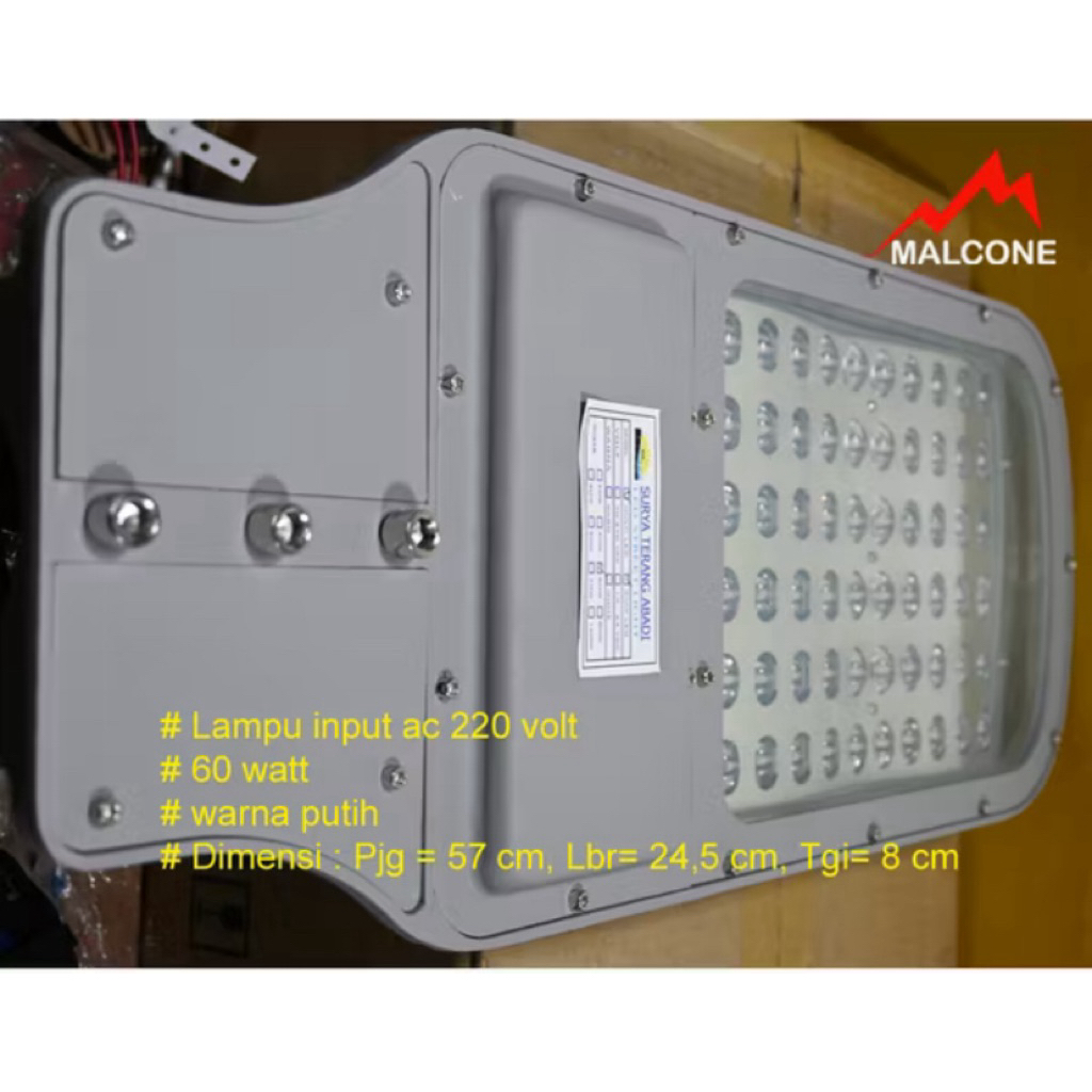 Lampu PJU LED Multi 60 watt (AC 220 V) Input voltage listrik PLN