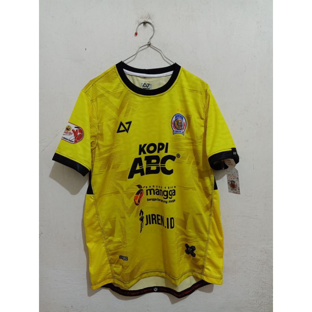Jersey Arema Indonesia Malang Kiper GK Yellow Liga 4 Jawa Timur 2024 2025 Original Authentic Player 