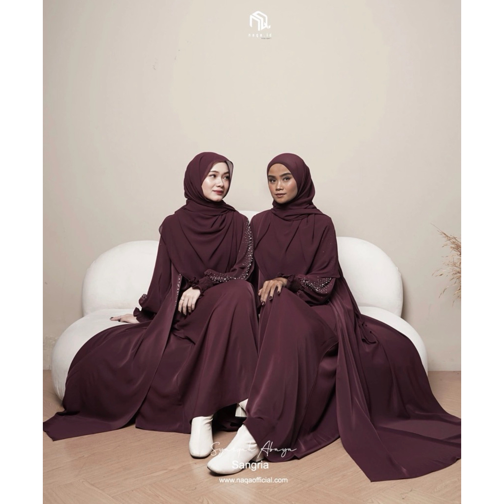 syarqah abaya/ Abaya + pashmina by Naqa