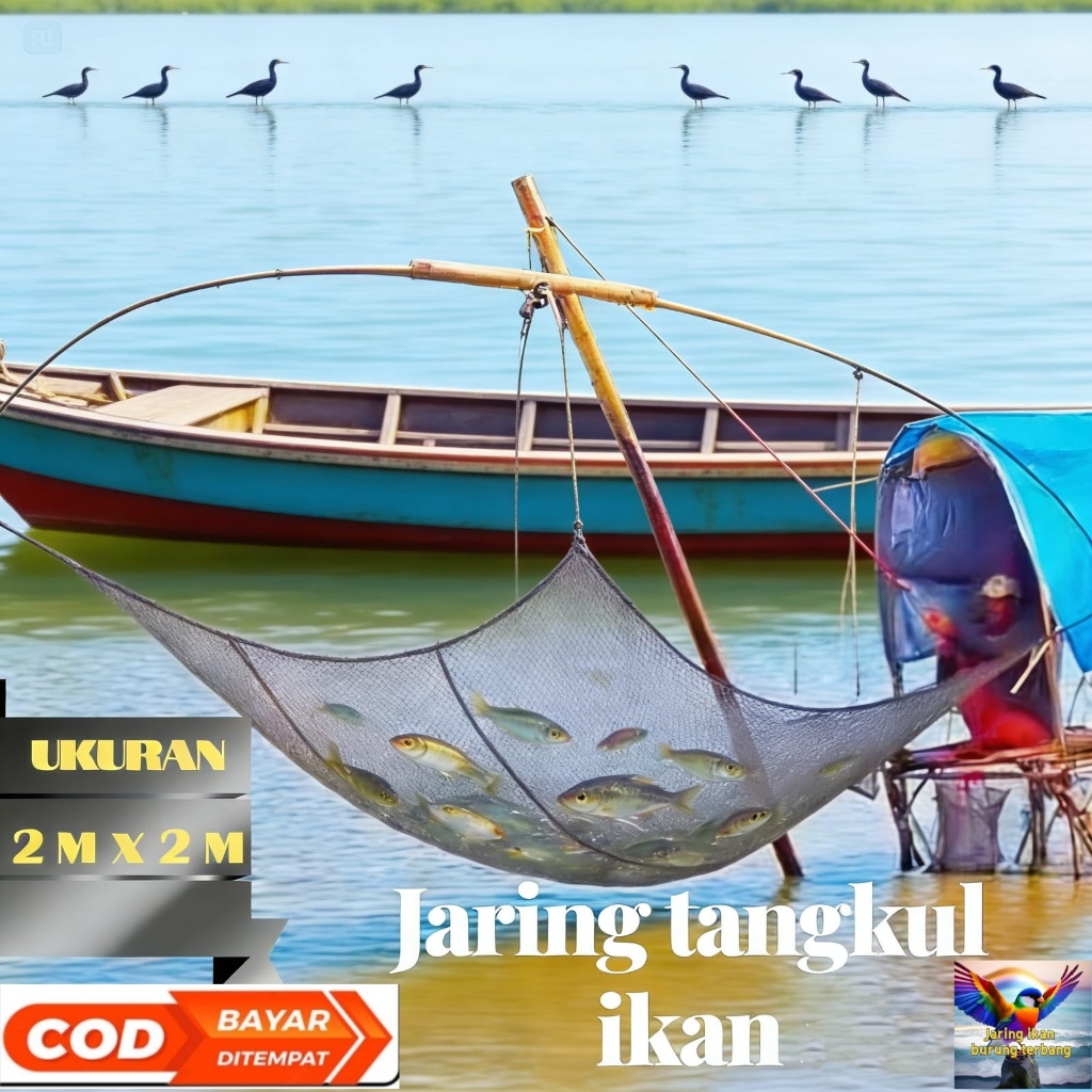 jaring tangkul ikan | jaring anco lubang 3/4inch tebal RK super kualitas premium siap pakai