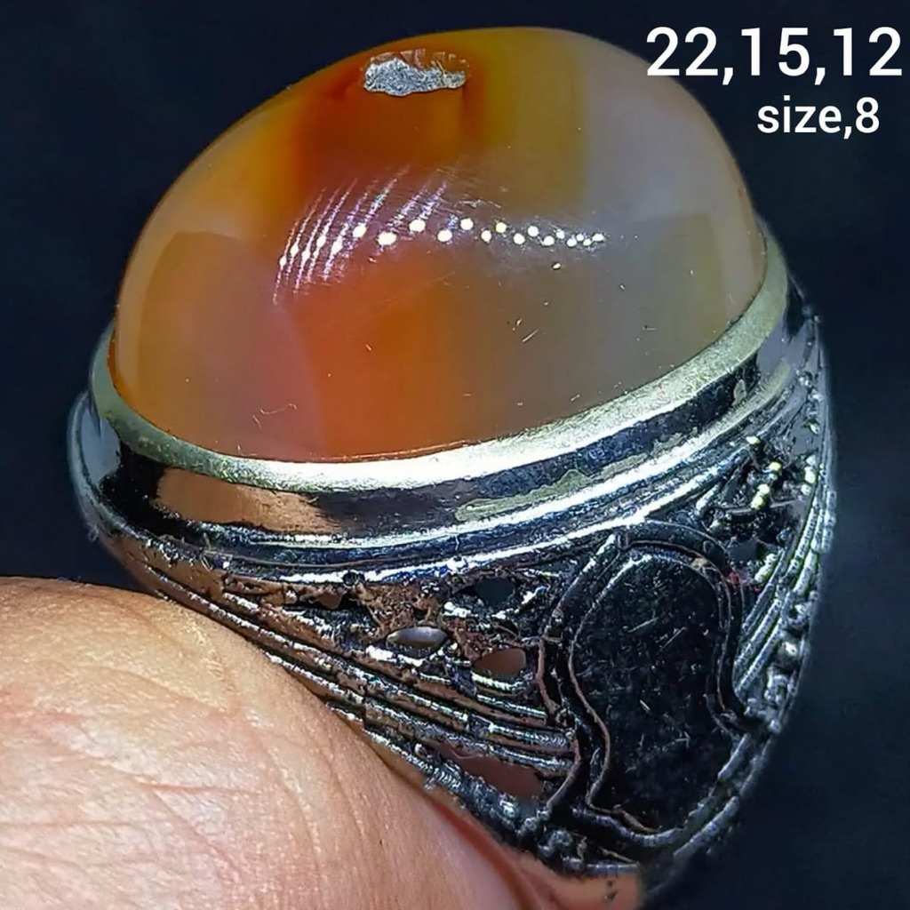 cincin batu akik asli combong merah saga antik top hq natural (asli alam)