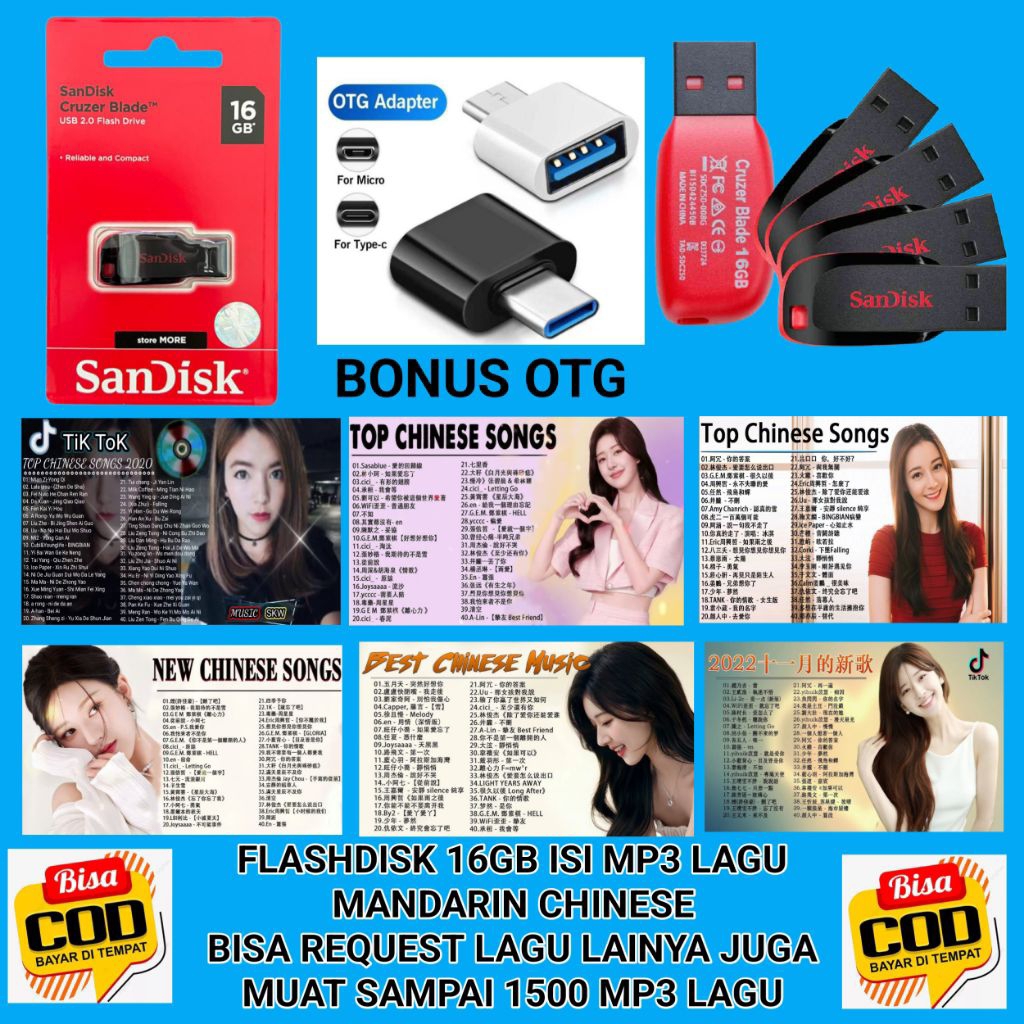 USB FLASH DISK LAGU POP MANDARIN TERBARU - USB FLASH DISK TERISI MP3 LAGU POP MANDARIN LOVE SONG - P