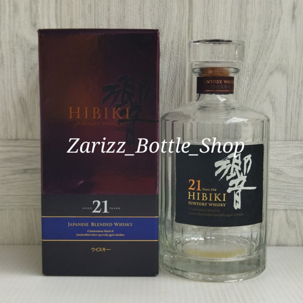 Botol Kosong Hibiki 21 Years Old 700ml + Box Ungu