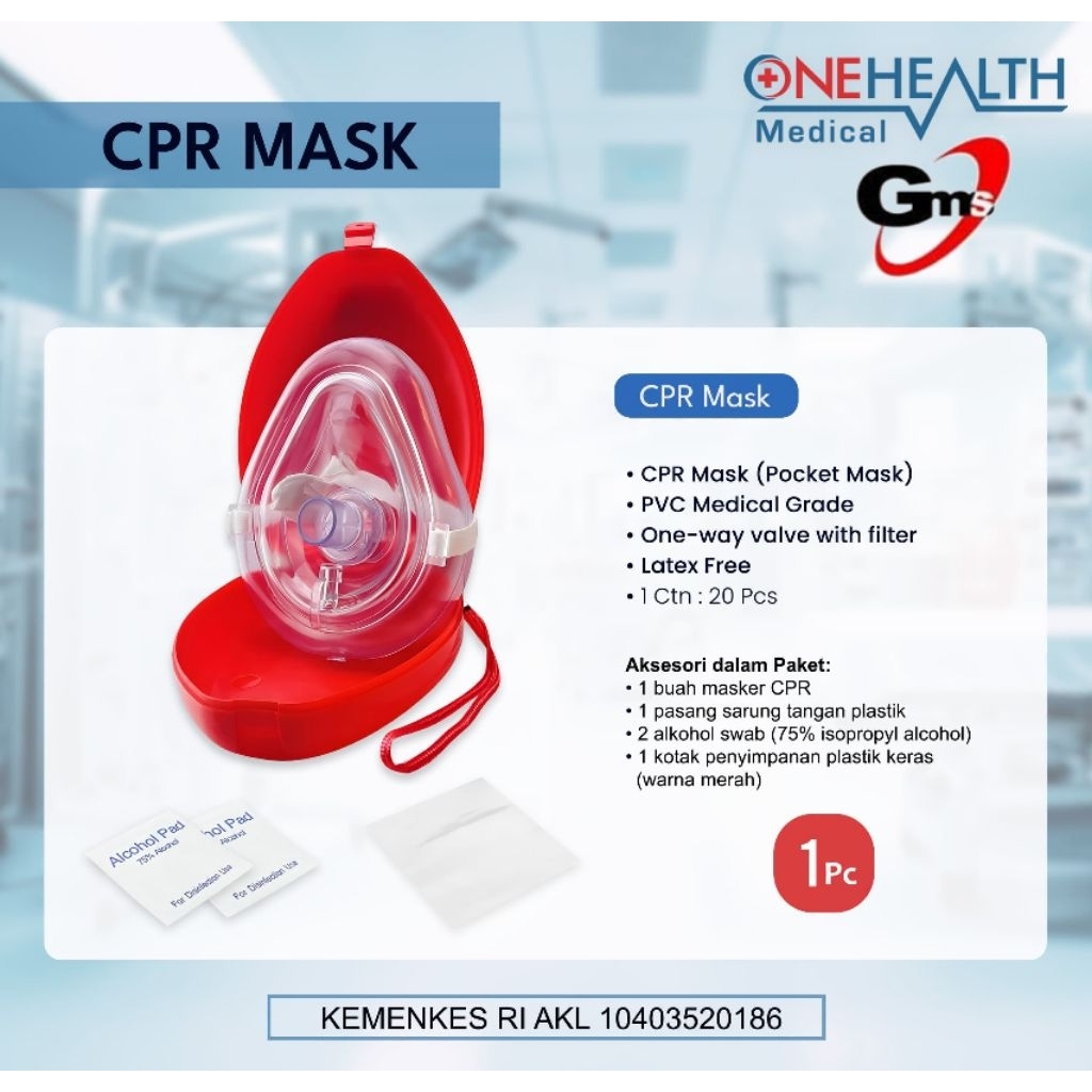 Onehealth CPR Mask Pocket Resusitator Mask