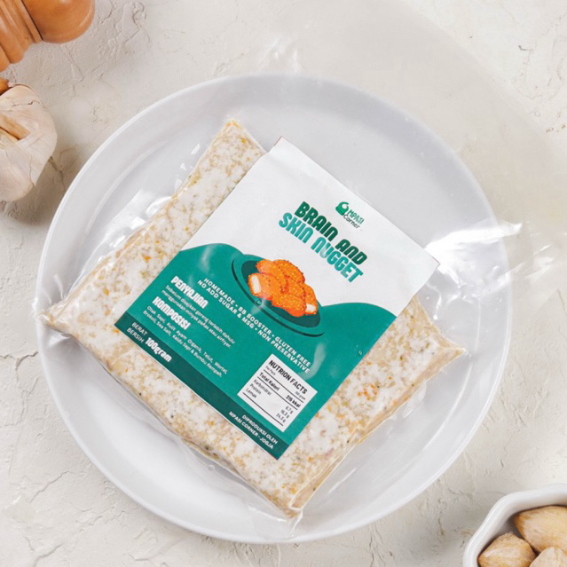 Brain & Skin Nugget/Nugget Otak sapi 100gr tinggal goreng
