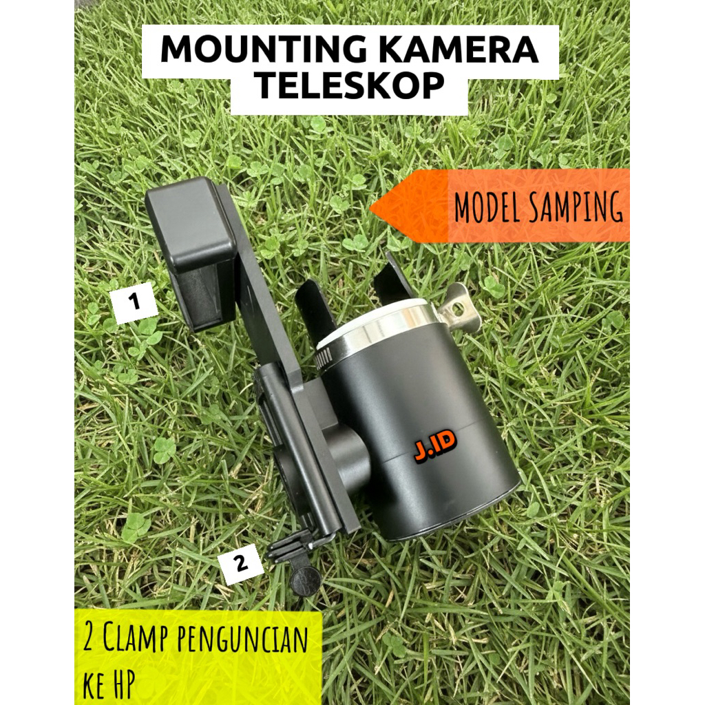 Moncam samping monting hp ke teleskop