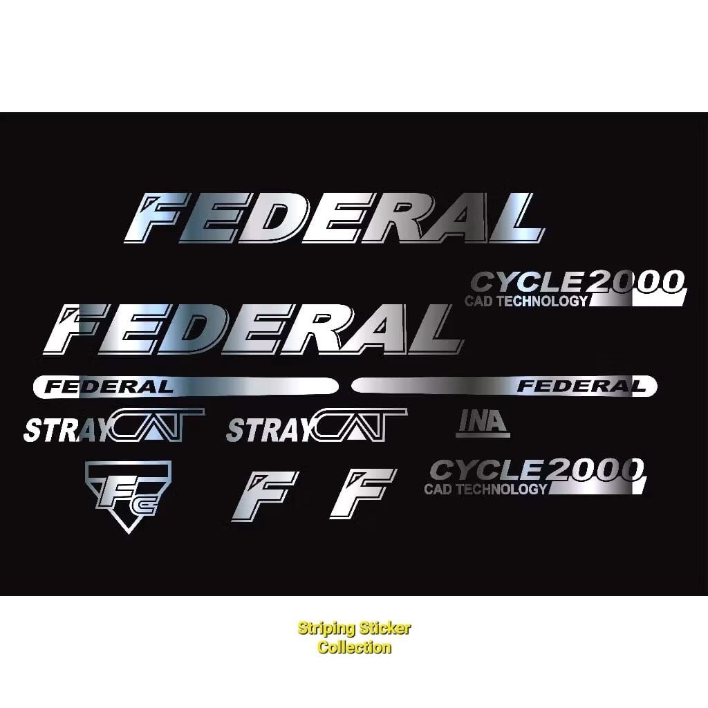 Sticker stiker Sepeda FEDERAL FC 200 STREET CAT FEDERAL CITY CAT FEDERAL LADY CAT STRAY CAT Street c