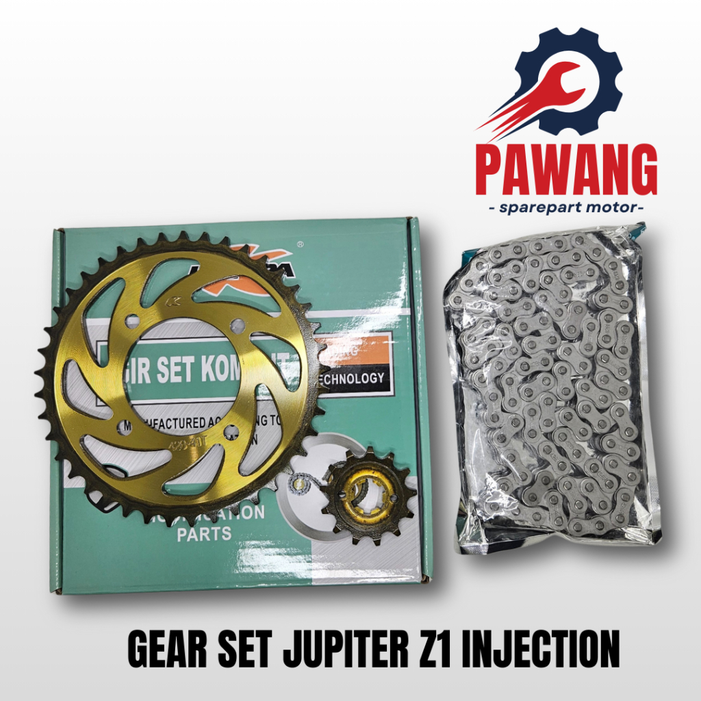 Gear Gir Set Assy Jupiter Z1 Injection 428h-108l 41t-13t - Gear Gir Set Gir Paket  Jupiter Z1