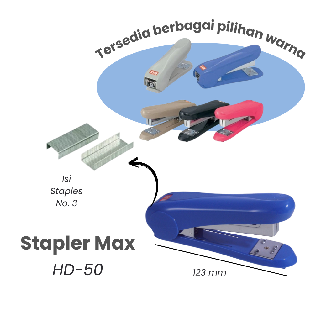 MAX Stapler HD-50 Hekter Besar - Jepretan Penjilid Kertas