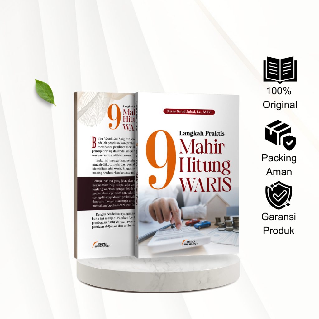 Buku 9 Langkah Praktis Mahir Hitung Waris Penulis Nizar bin Saad Jabal Pustaka Imam Syafii ORI