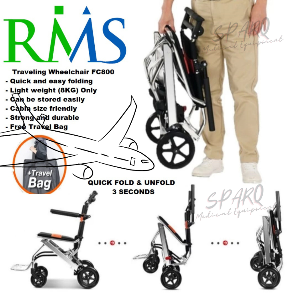 Korsi Roda Travel FC800 / Kursi Roda Umroh Haji Travel Masuk Cabin Pesawat