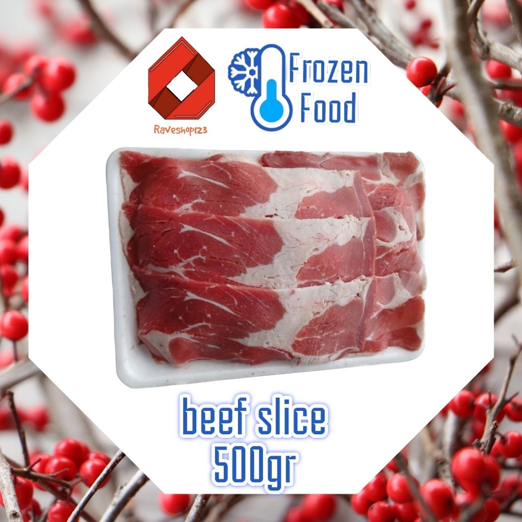 IMPORT AUS BEEF Premium SLICE FAT / BERLEMAK - daging sapi berlemak 500gr