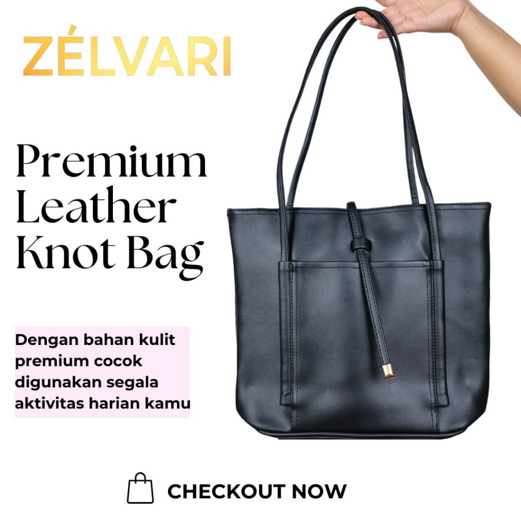 Zelvari Tas Bahu Wanita Bahan Kulit Ukuran Besar Muat Hp Buku Thumbler
