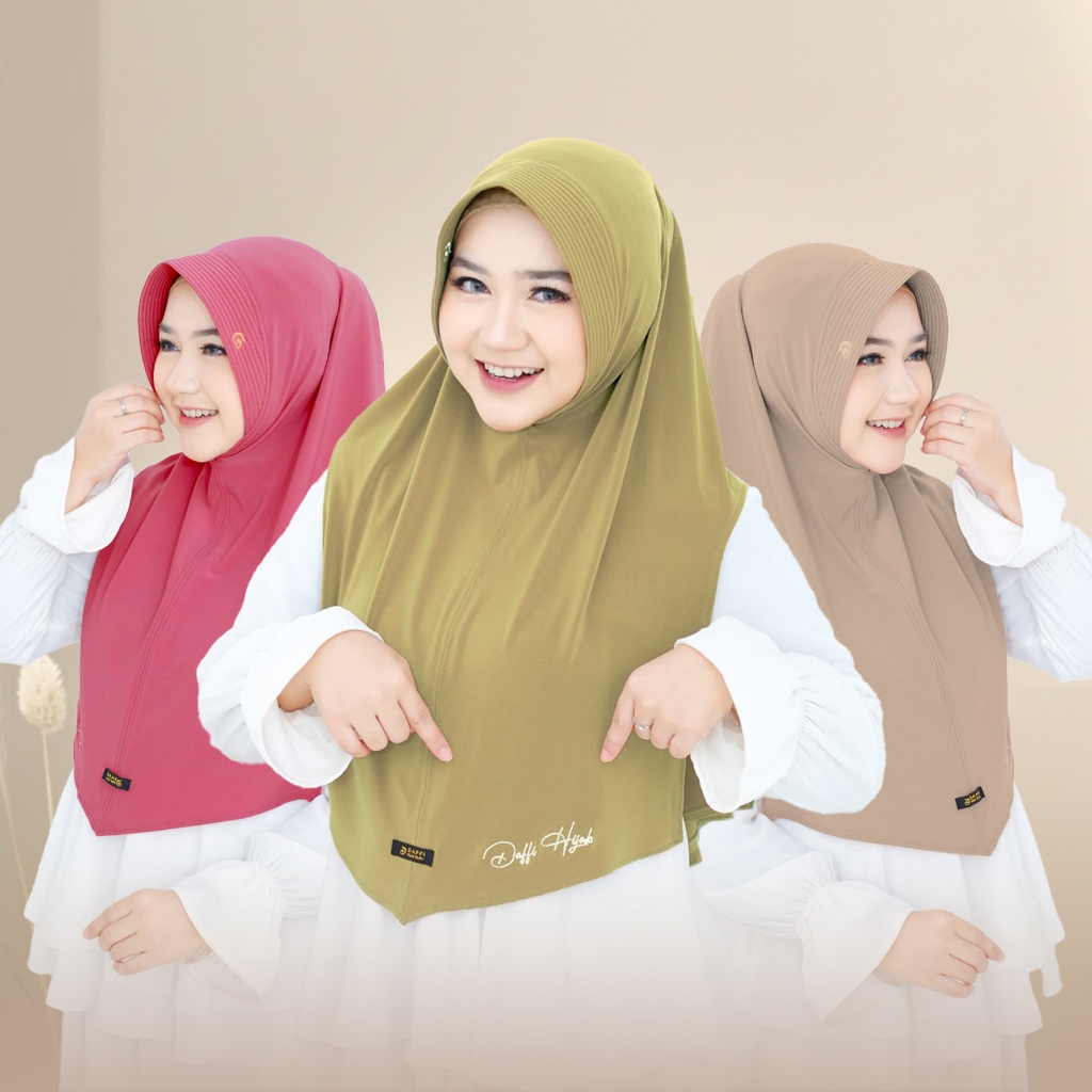 Daffi Hijab Style - Hijab Instan Joseline Series - Bergo Pet Antem Jersey High Twist Parfume