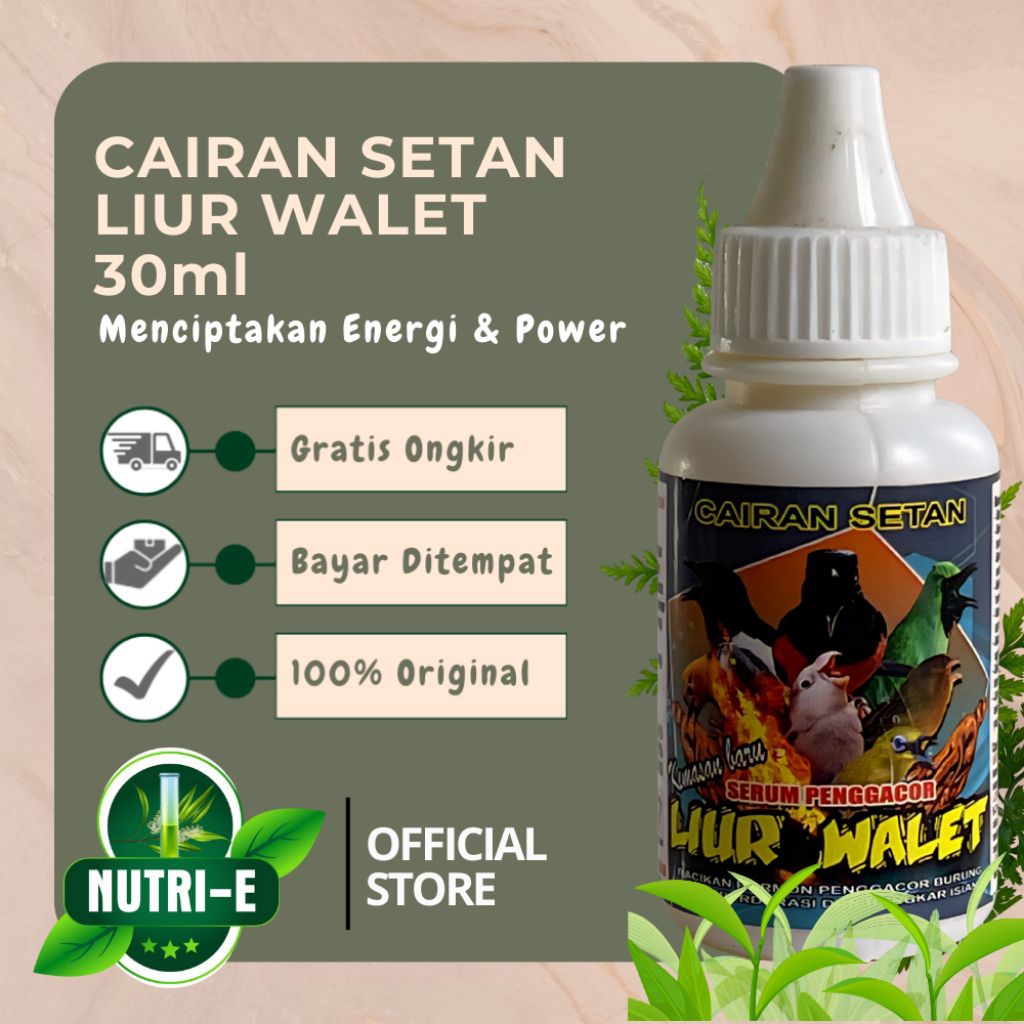 Cairan Setan Liur Walet Vitamin Penggacor Burung Sumber protein & kalsium menciptakan durasi