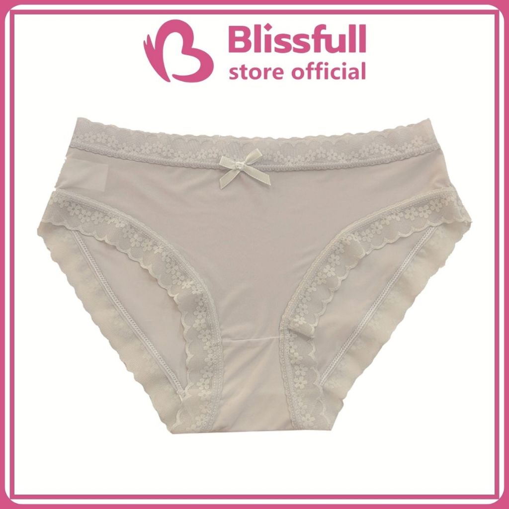 Blissfull - Celana Dalam Wanita Sexy Model Renda Kolor CD Pakaian Dalam Cewek Brukat Pita Sexy