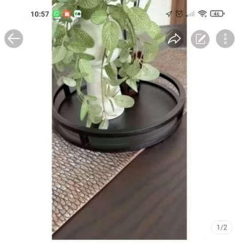 Custom Nampan Kayu 42cm Hitam