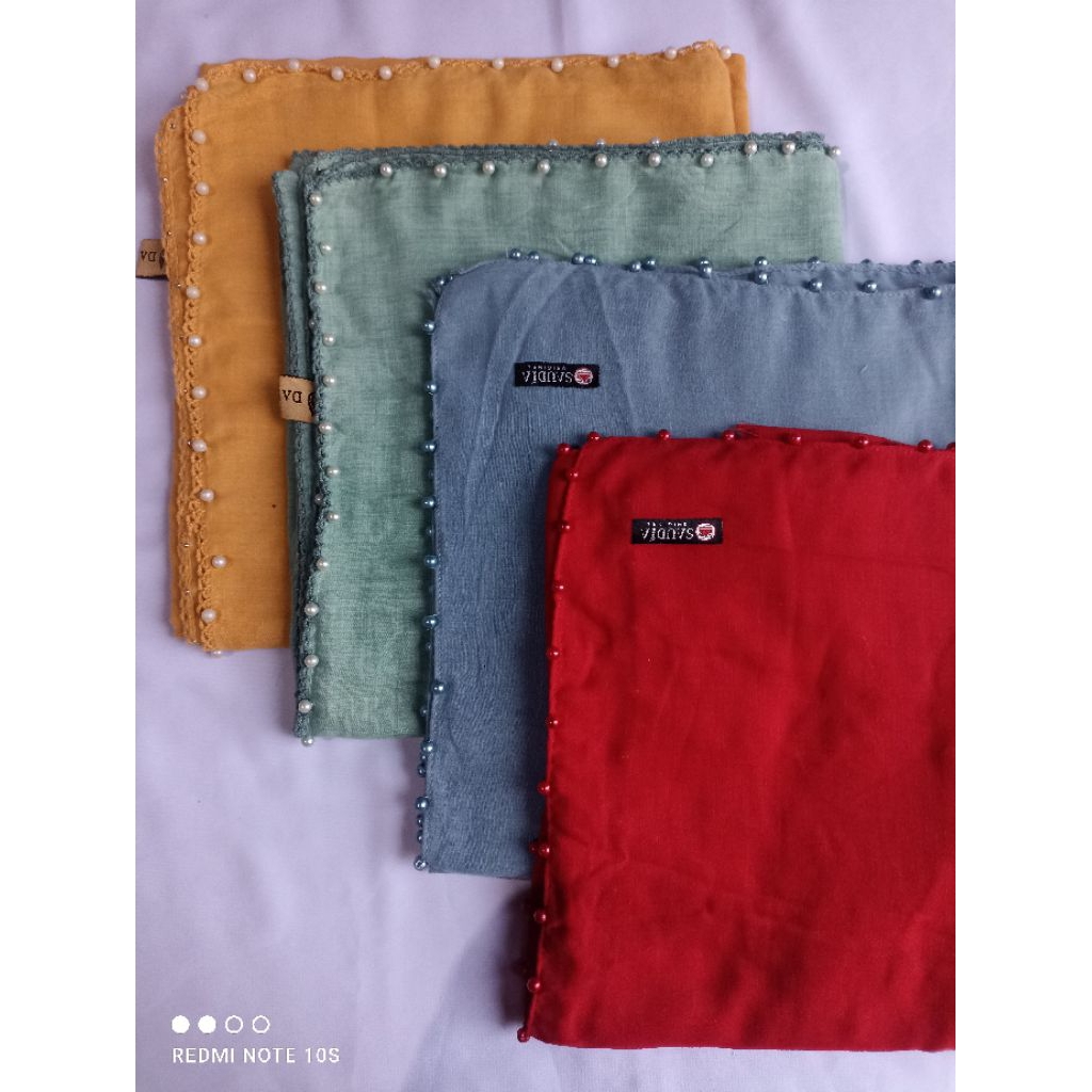 hijab segiempat Payet mutiara / kerudung segiempat Payet mutiara / hijab lebaran mewah elegan payet 