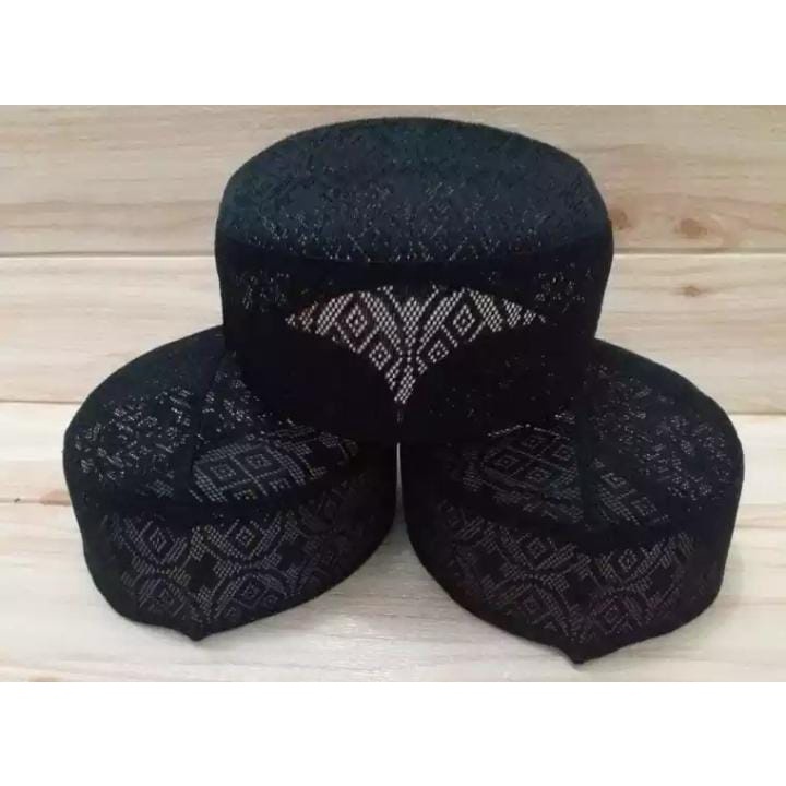 Peci jaring peci songkok kopiah hitam/putih