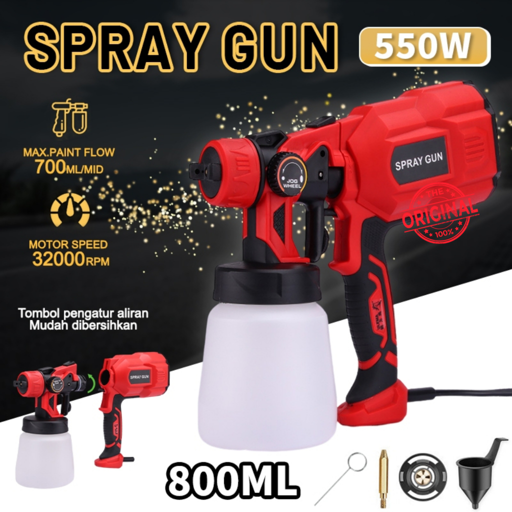 AFABEITA Alat Semprotan Cat Spray Gun Elektrik Nozzle 1.8mm 800ml CX31