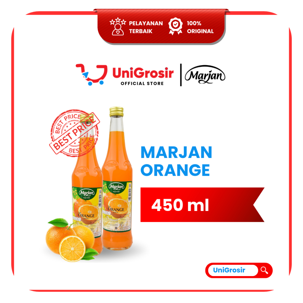 [UniGrosir] MARJAN ORANGE SQUASH SIRUP SYRUP ~ 450 ml