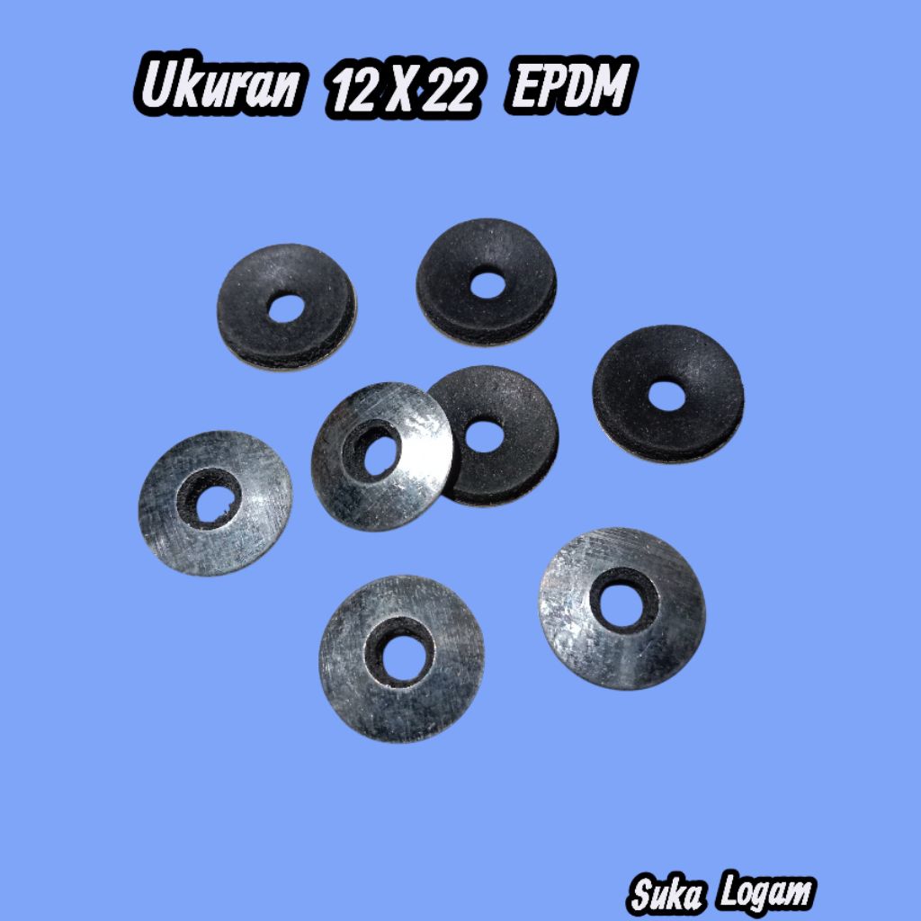# Isi: 50 Biji. RING ROOFING RING SEAL KARET 12 X 22 EPDM WASHER.