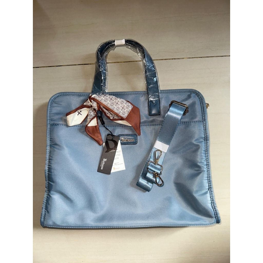 Tas Wanita Bellezza Elegant Blue Tote Bag – Preloved Like New