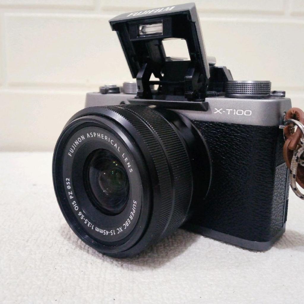 Fujifilm X-T100 / X T100 lensa 15-45mm kamera Mirrorless camera second
