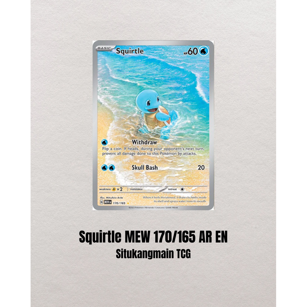 Pokemon Card Squirtle MEW 170/165 AR EN English TCG Scarlet & Violet 151