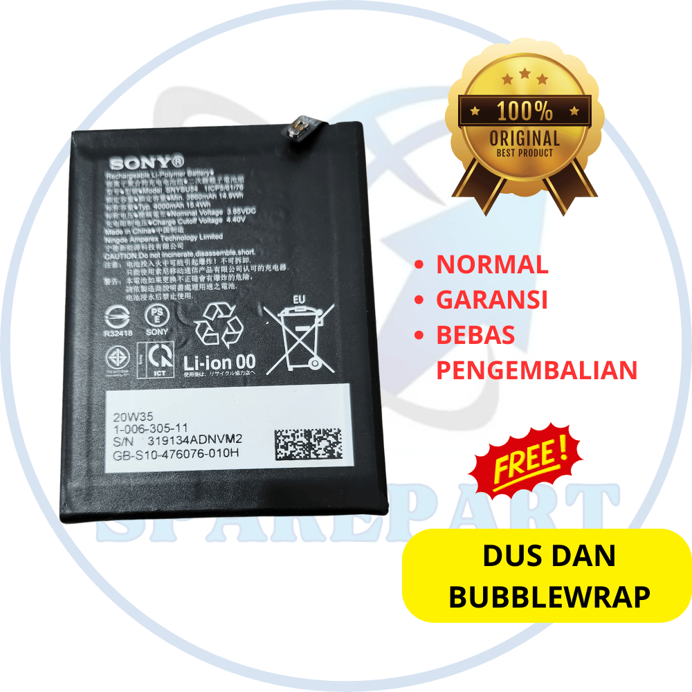 Baterai hp sony experia 5 - original copotan cabutan bawaan