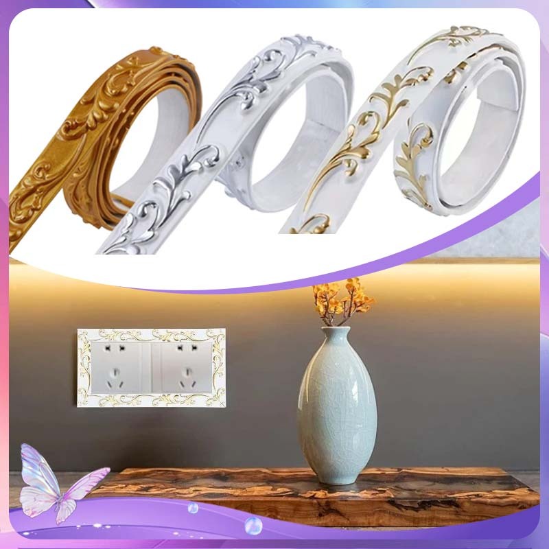 Wall Border List 3D Premium PVC Walpaper List Dinding Bawah Wall Border List Wallpaper Stiker List B