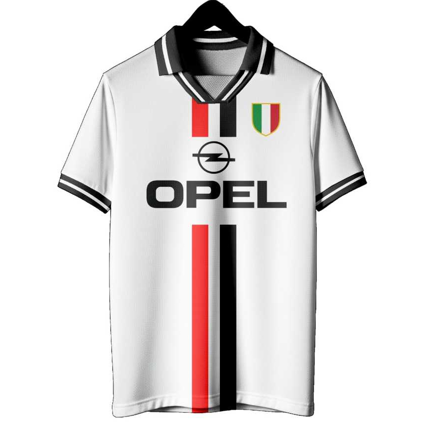 Jersey Football Milan Classics The Legendary Opel Away White Jersey AERIS FORTUNA- 115